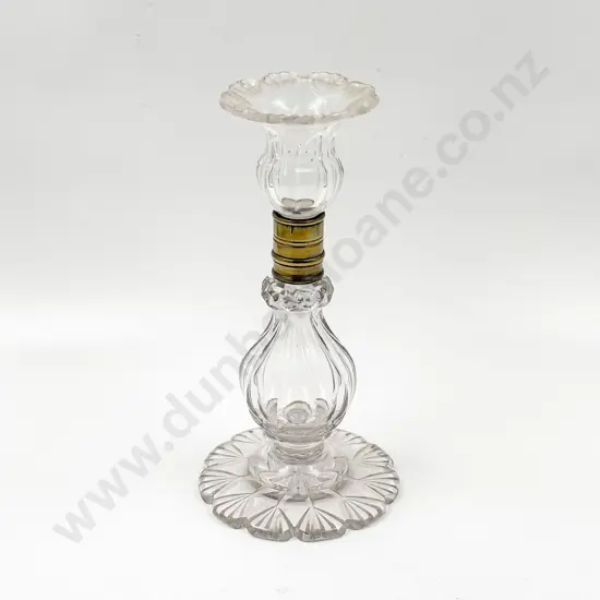 C19th Possible Irish Crystal Candle Holder