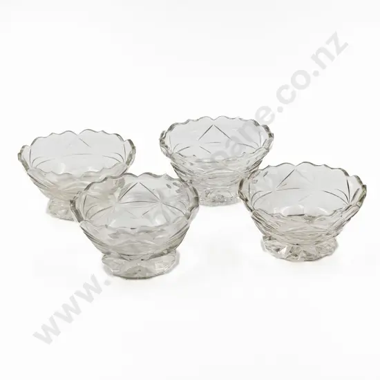 Set of Four C19th Possible Irish Glass Salts