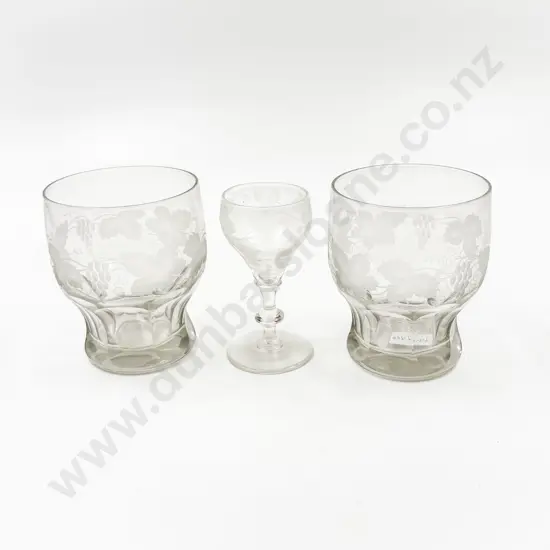 Two Early C20th Tumblers & Goblet