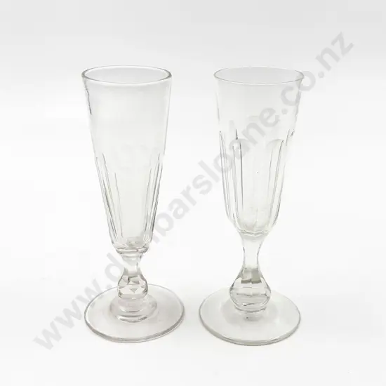 Two Early C19th Champagne Flutes