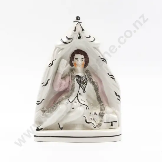 Victorian Staffordshire Flat Back Figure of Shakespeare