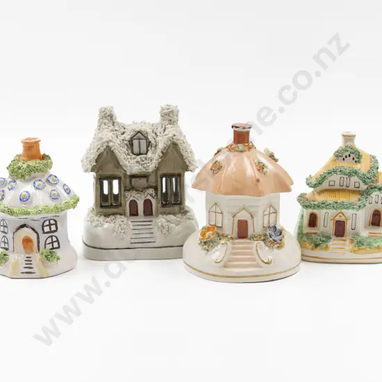 Collection of Four Various Staffordshire Cottages