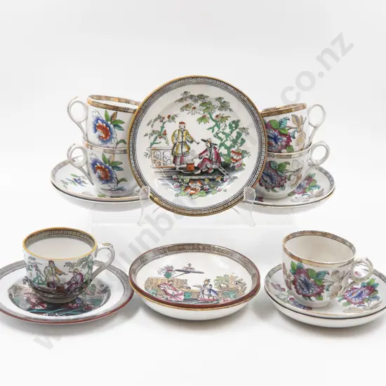 Early C19th Five Tea Cup and Saucers & Other Cup & Saucer