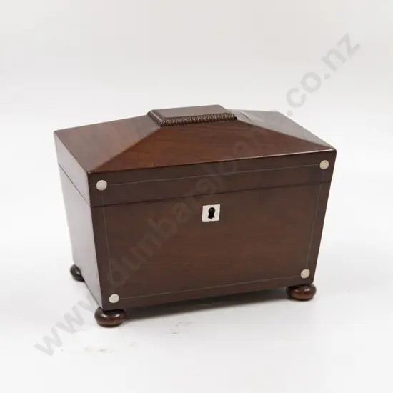 Regency Mahogany Two Section Interior Tea Caddy