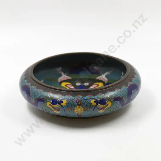 C20th ChineseCloisonné Table Centre Shallow Bowl