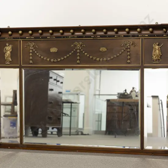 Regency Mahogany & Giltwood Mirror (Sideboard Back)