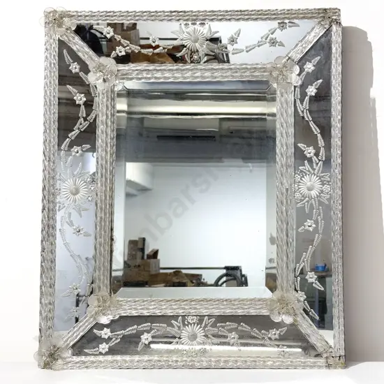 Antique Venetian Glass Mirror