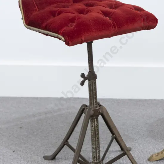 Late Victorian Cast Bronze Revolving Piano Stool