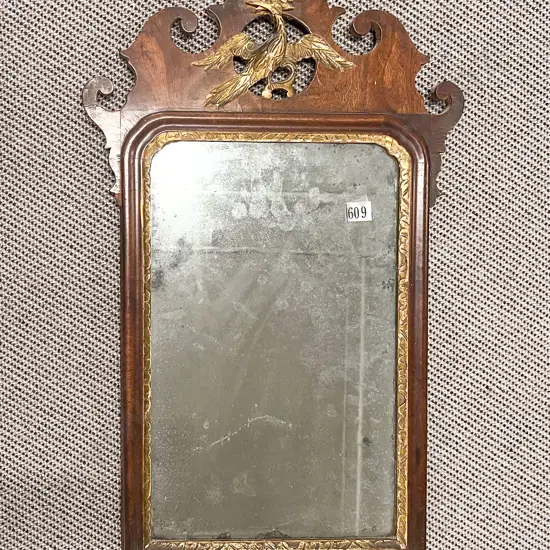 Geo III Mahogany Parcel Gilt Framed Wall Mirror