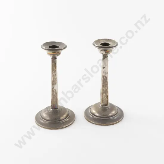 Pair Edw VII S/S Candlesticks