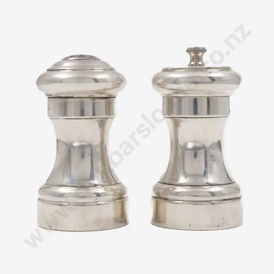 Pair Of Cartier Sterling Silver Salt & Pepper Mills