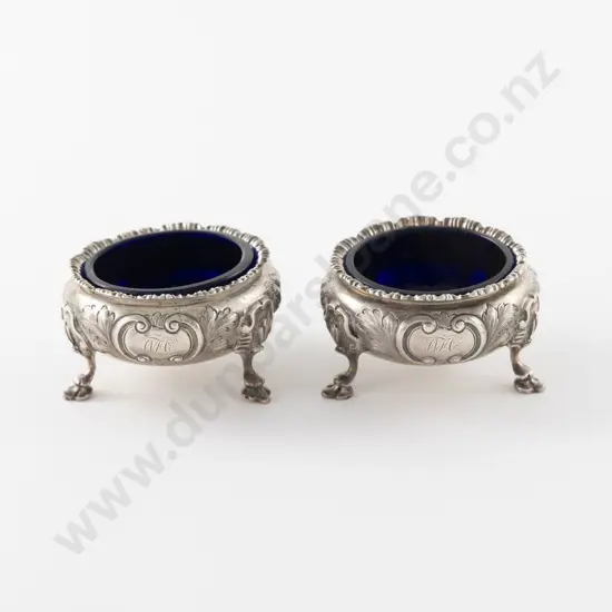 Pair Vict S/S Circular Salts