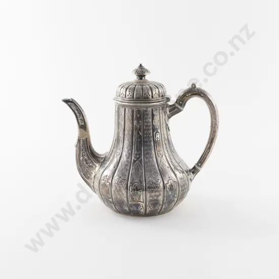 A Fine Quality Vict S/S Coffee Pot By John Hunt & Robert Roskell