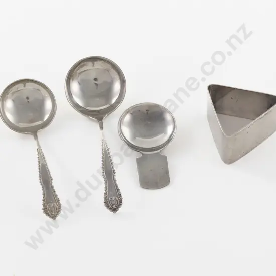 S/S Caddy Spoon  Pair Of Jam Spoons & Triangular Napkin Ring