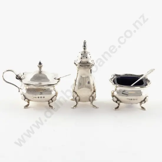Geo V 5 Piece S/S Cruet Set