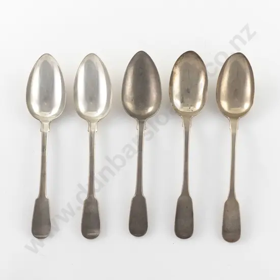 5 C19th S/S Tablespoons