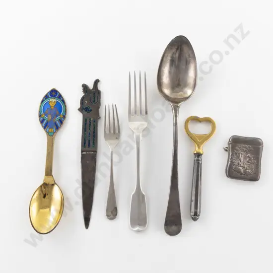 Danish S/S Gilt & Coloured Enamel Commemorative Spoon (1984)