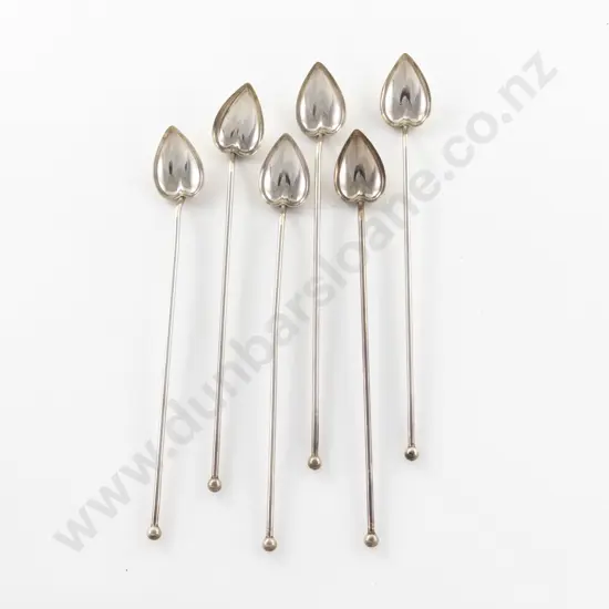 Set Of 6 S/S Iced Tea Spoons By Wallace