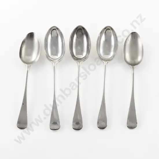5 Various S/S Old English Pattern Dessert Spoons