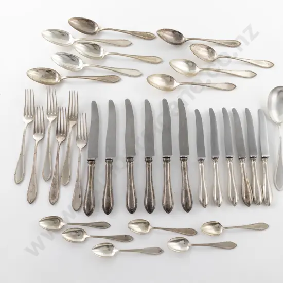 34 Piece .800 Silver Suite Of Cutlery