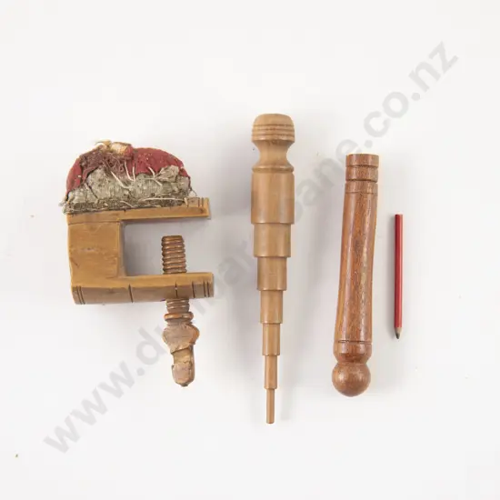 Victorian Fruitwood Sewing Clamp