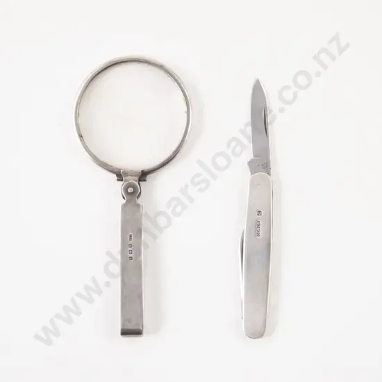EdwVII S/S Framed Folding Pocket Magnifying Glass