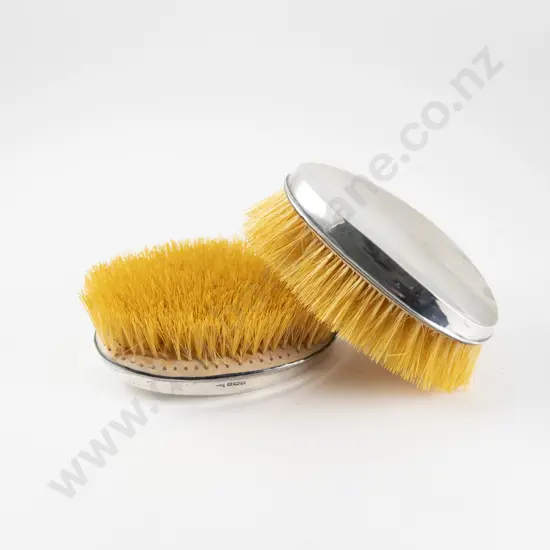 Pair GeoV S/S Backed Gentlemans Hair Brushes