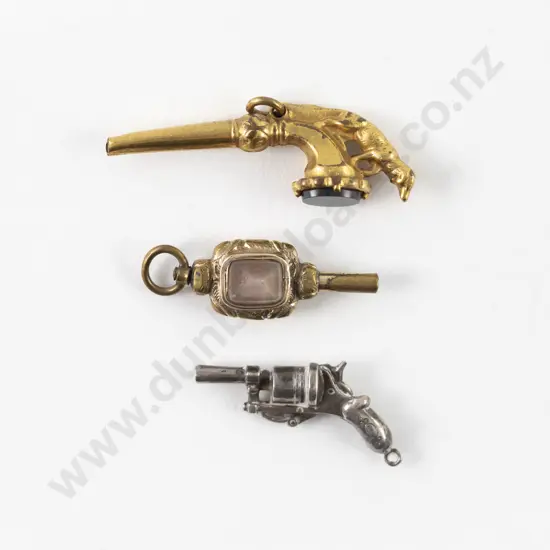 Three Victorian Pocket Watch Keys