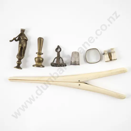 Pair Victorian Bone Glove Stretchers