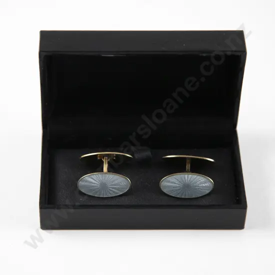 Sterling Norway 925 Enamel Cufflink Links