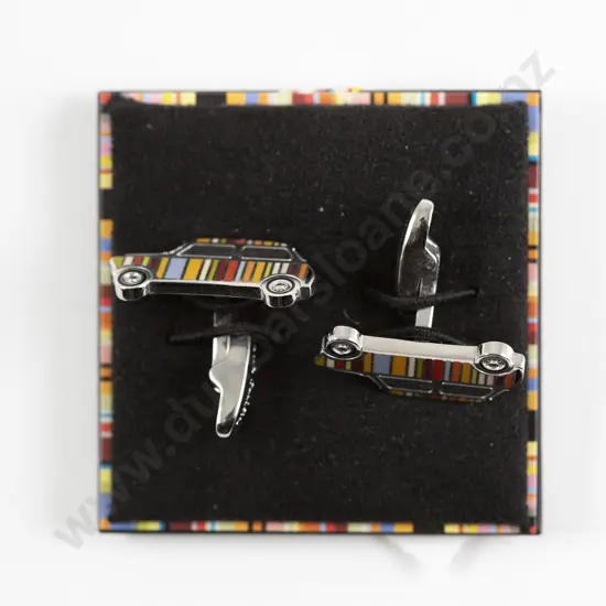 Fifth Avenue Menswear Paul Smith Stipe Mini Cufflinks