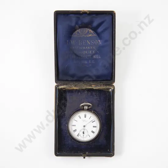 S/S Open Face Lever Wind Pocket Watch