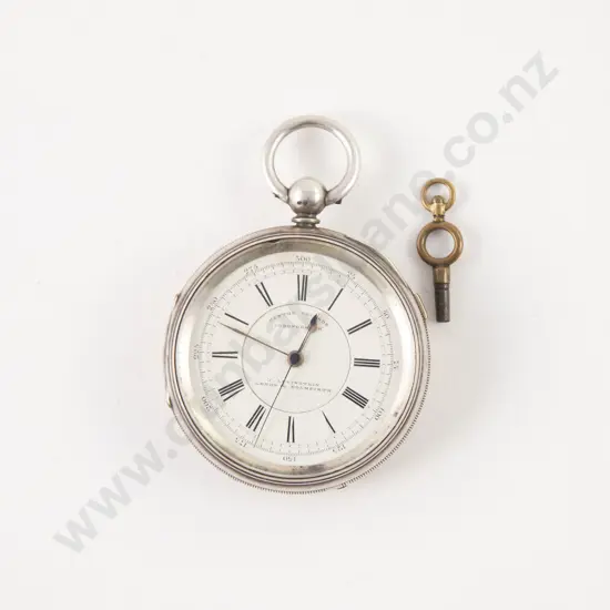 S/S Open Face Key Wind Chronograph