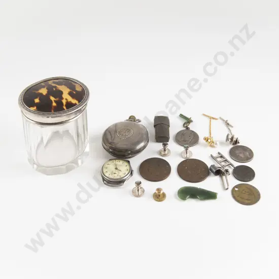 S/S & Tortoise Covered Vanity Jar