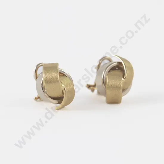 Pair 18ct Modern Stud Earrings