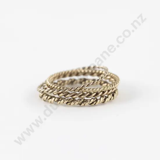 Four 9ct Stacking Rings