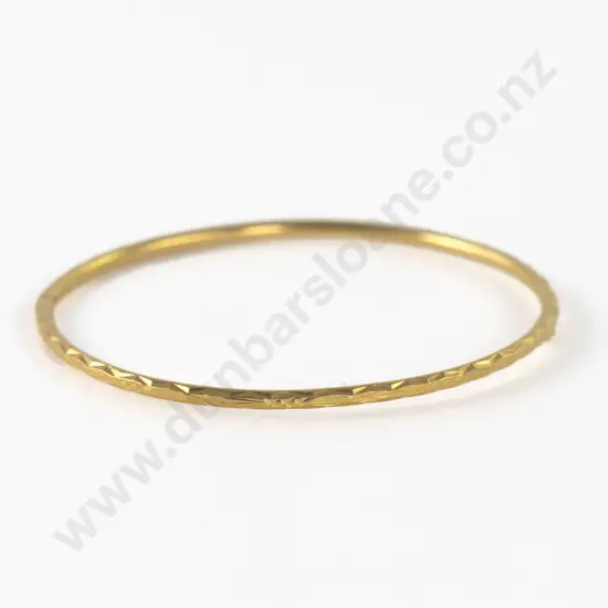 14ct Fancy Hinged Snap Bangle