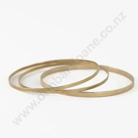 Three 9ct Plain Bangles