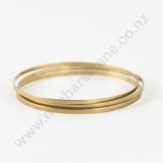 Three 9ct Plain Bangles