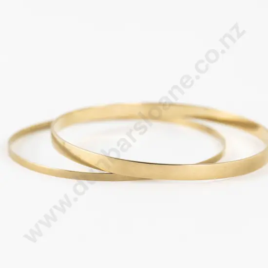 Two 9ct Plain Bangles