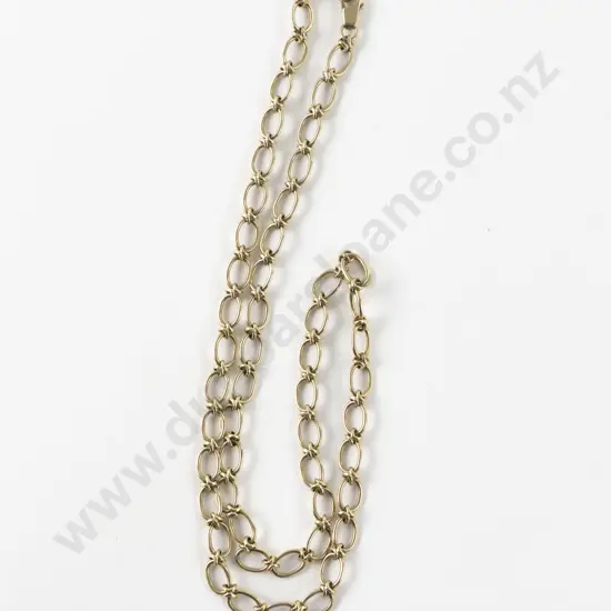 9ct Modern Fancy Curb Link Neck Chain