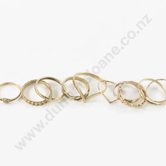 Collection of Ten 9ct Gold Rings