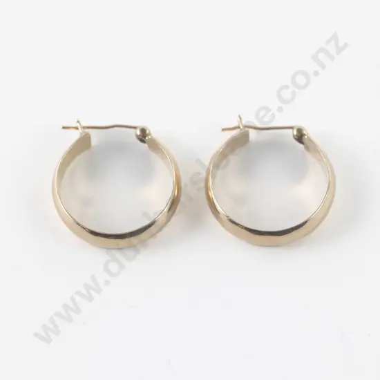 9ct Pair Hoop Pierced Earrings
