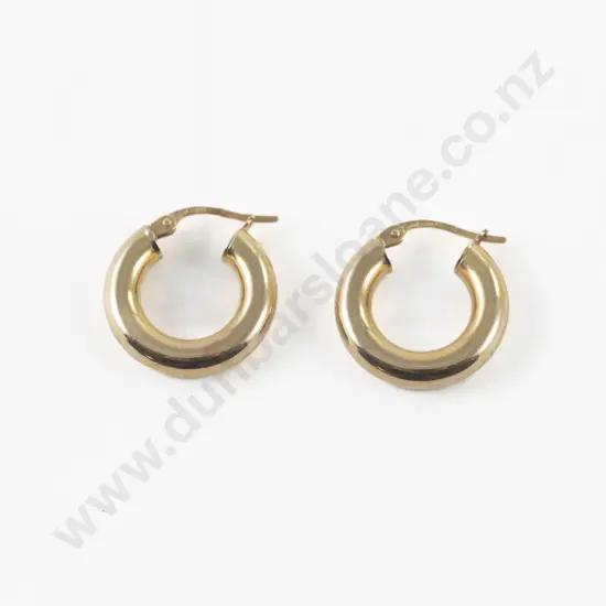 9ct Pair Hoop Pierced Earrings