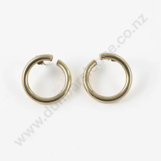 Pair 9ct Hoop Pierced Earrings