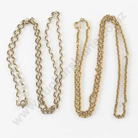 9ct Trace Link Neck Chain and Plated Chain