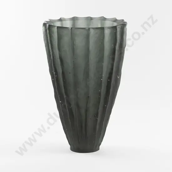 Campbell Wylie Cast Glass Conical Vase
