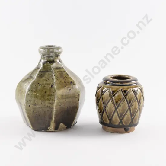 Two NZ Stoneware Vases