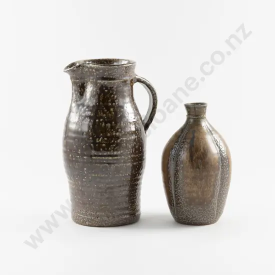 NZ Pottery Jug & Lobed Vase