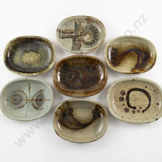 Seven NZ Pottery Serving Dishes